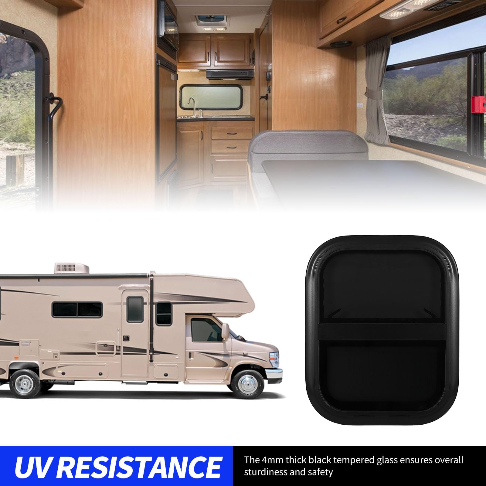 Amazon | RV ウィンドウ、RV ウィンドウ アルミニウム合金ゴム強化